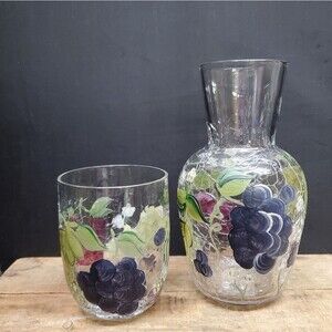 Home Essentials Grapes Bedside Carafe and Tumbler